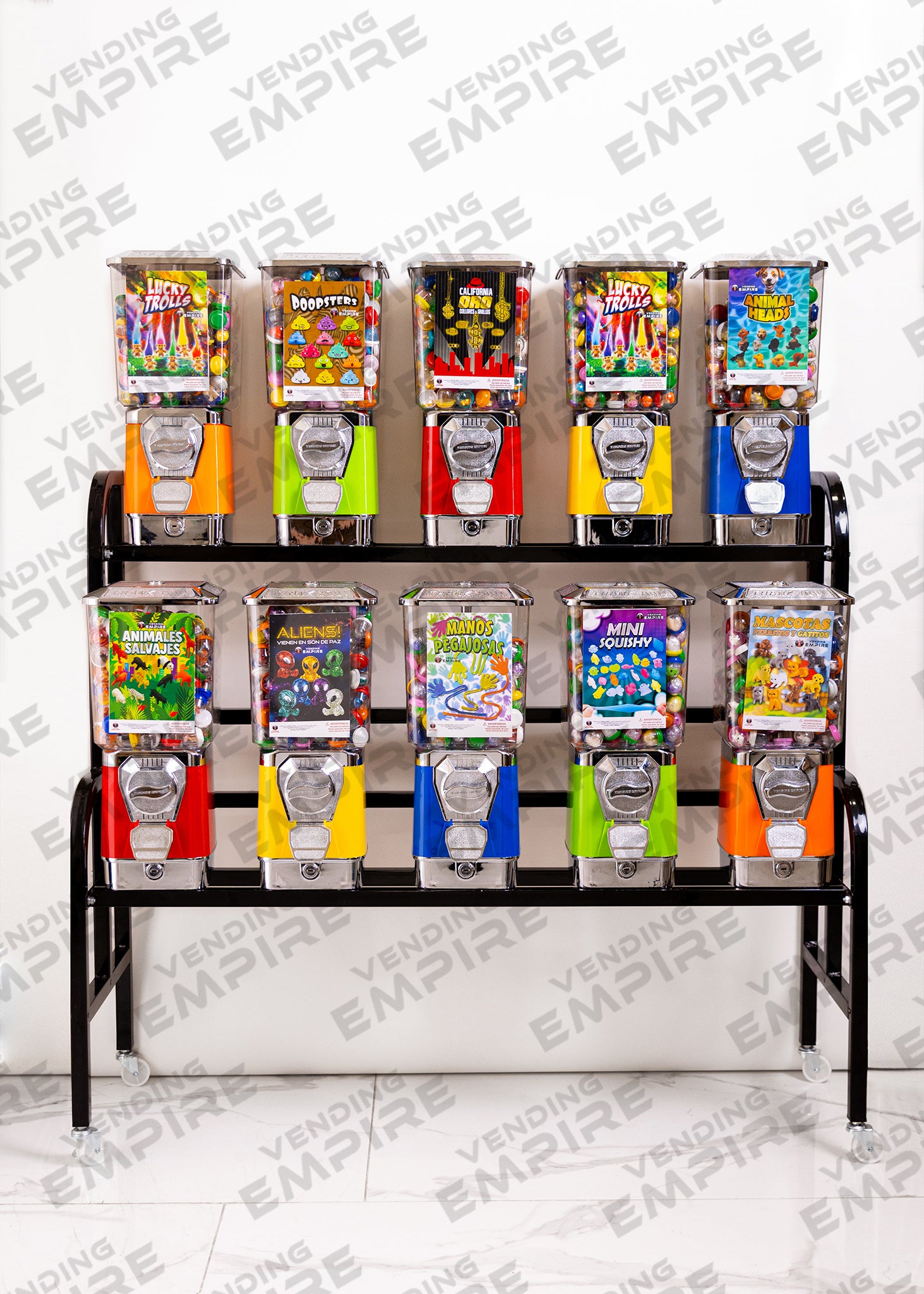 Rack con 10 Maquinas Premium de 1″ [Envío Gratis]