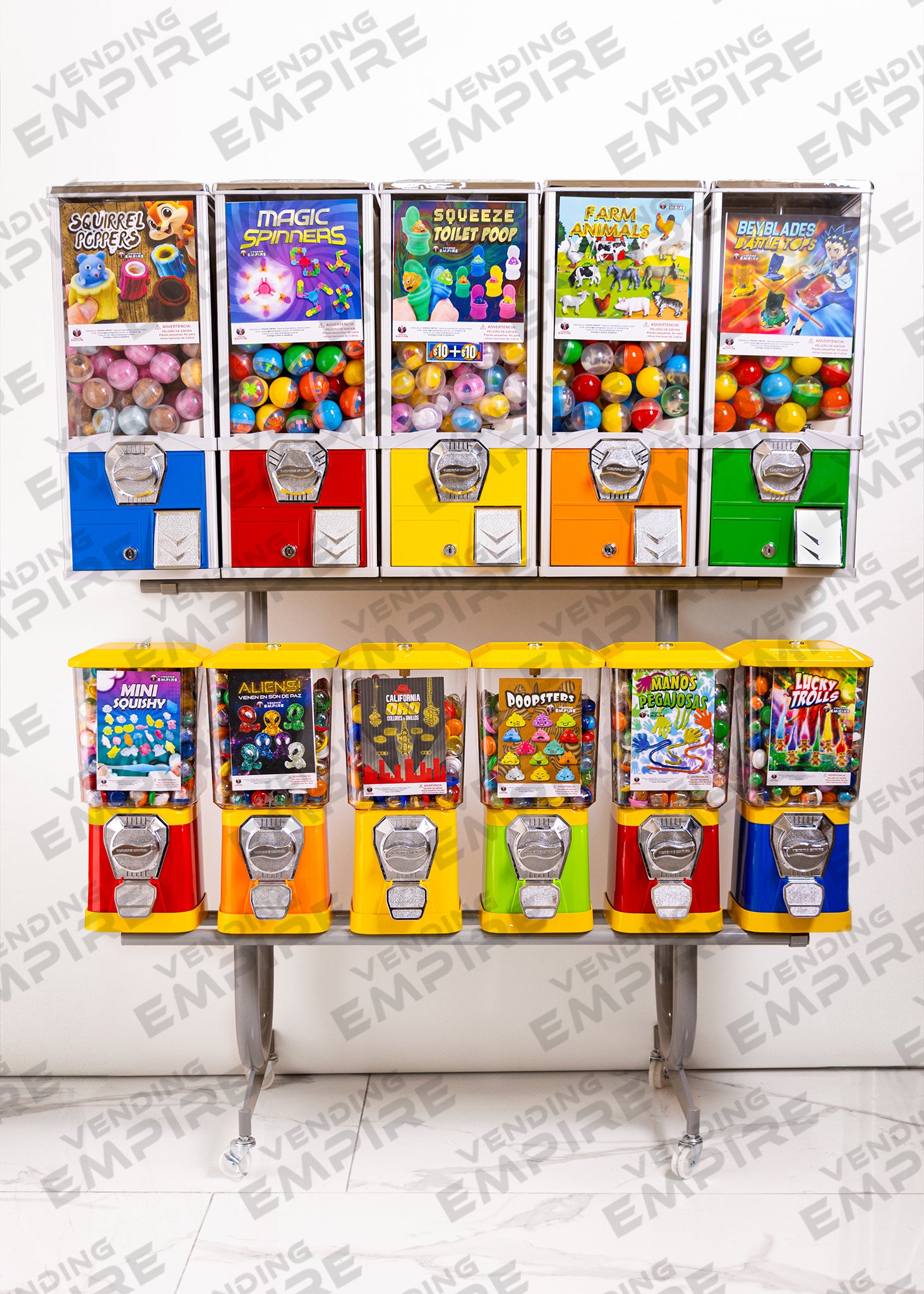 Kit de Rack Clasico con 11 Maquinas Expendedoras Vending Empire [Envío Gratis]