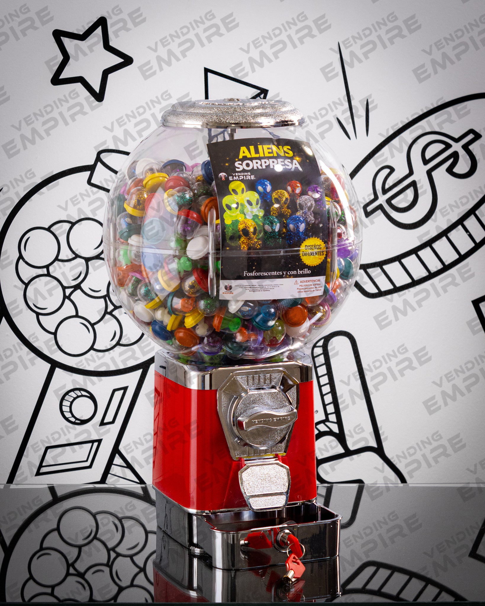 Maquina Chiclera Vending Empire Globo Nueva
