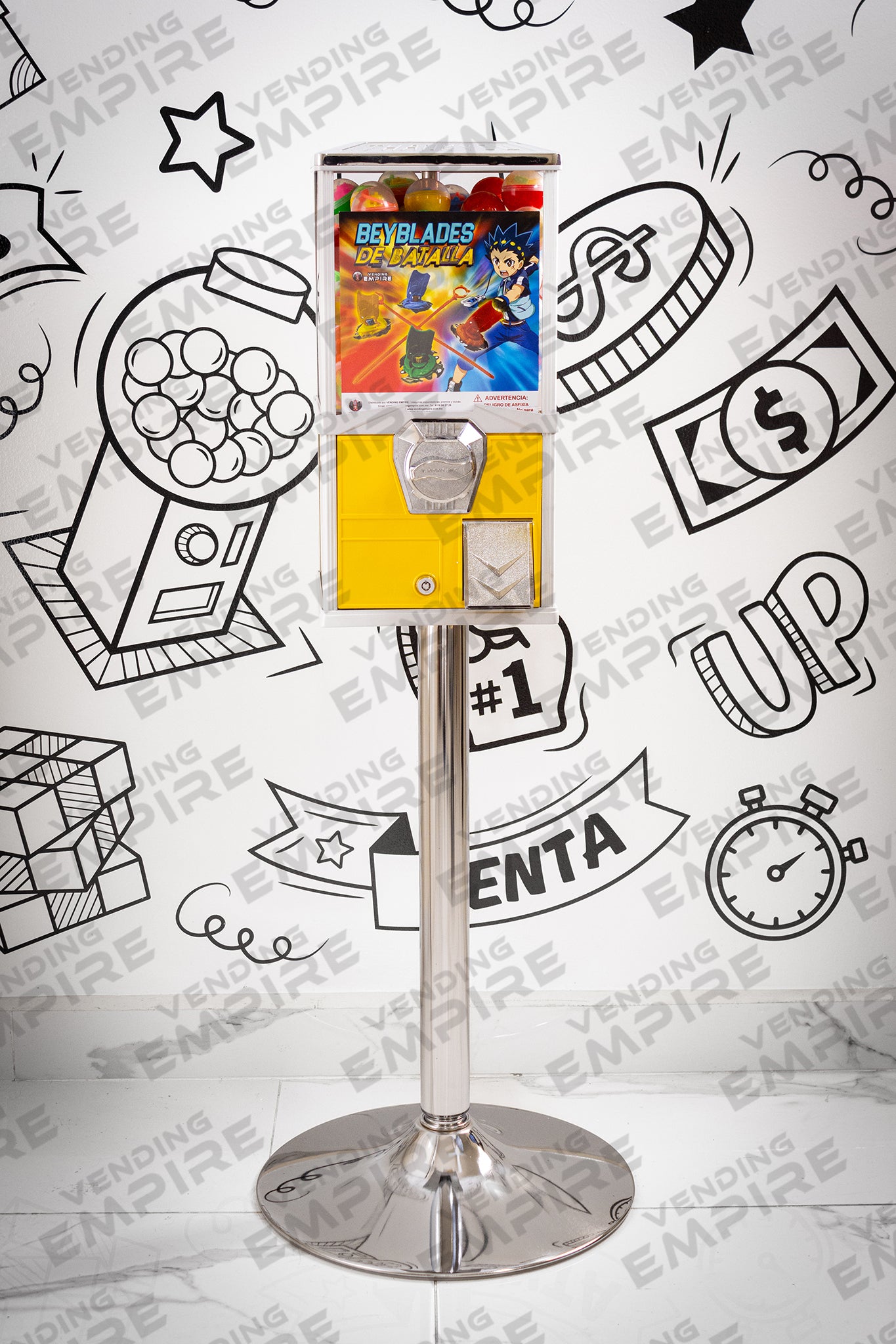 Máquina Compacta con Pedestal Cromado | Vending EMPIRE