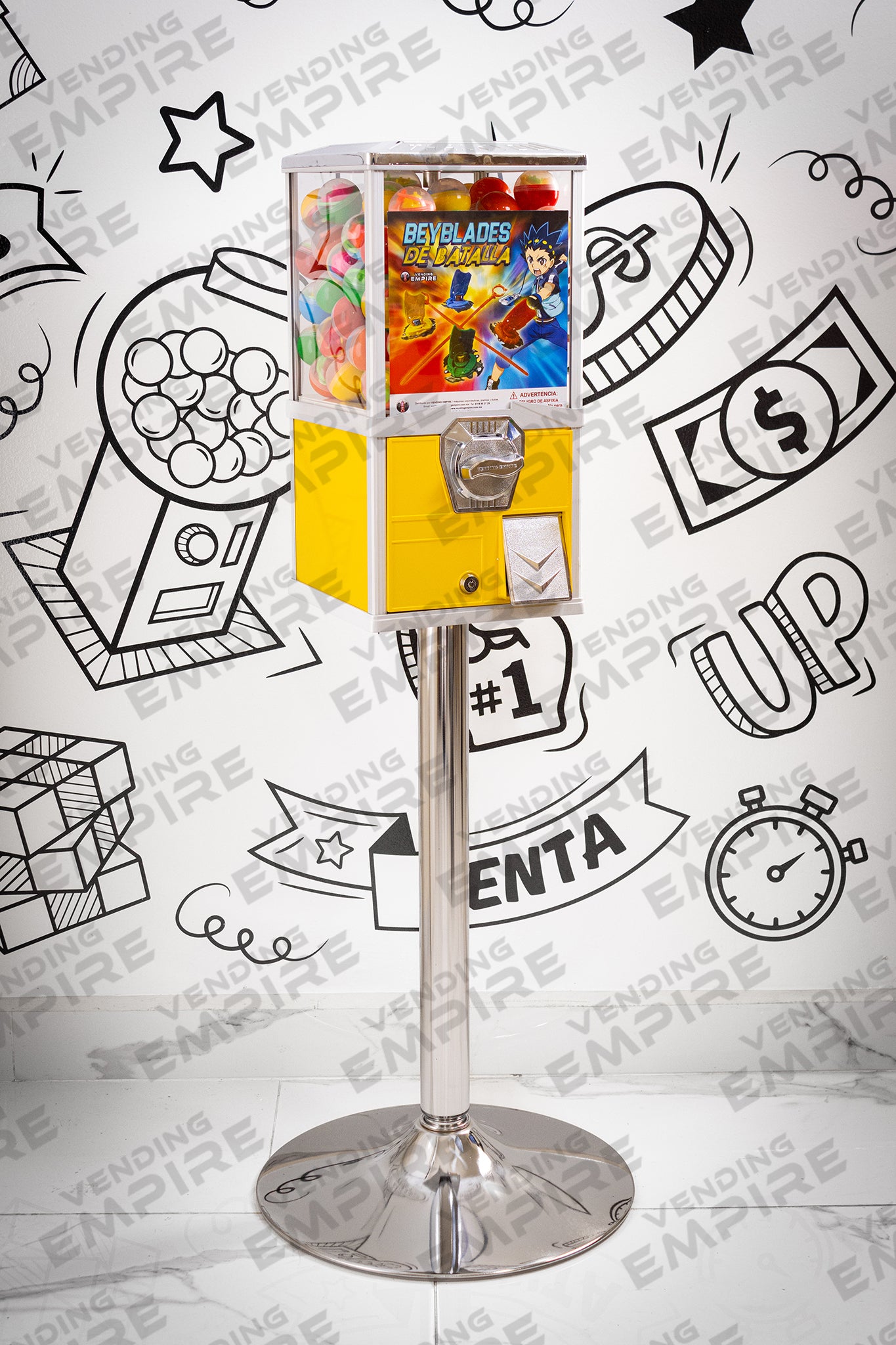 Máquina Compacta con Pedestal Cromado | Vending EMPIRE