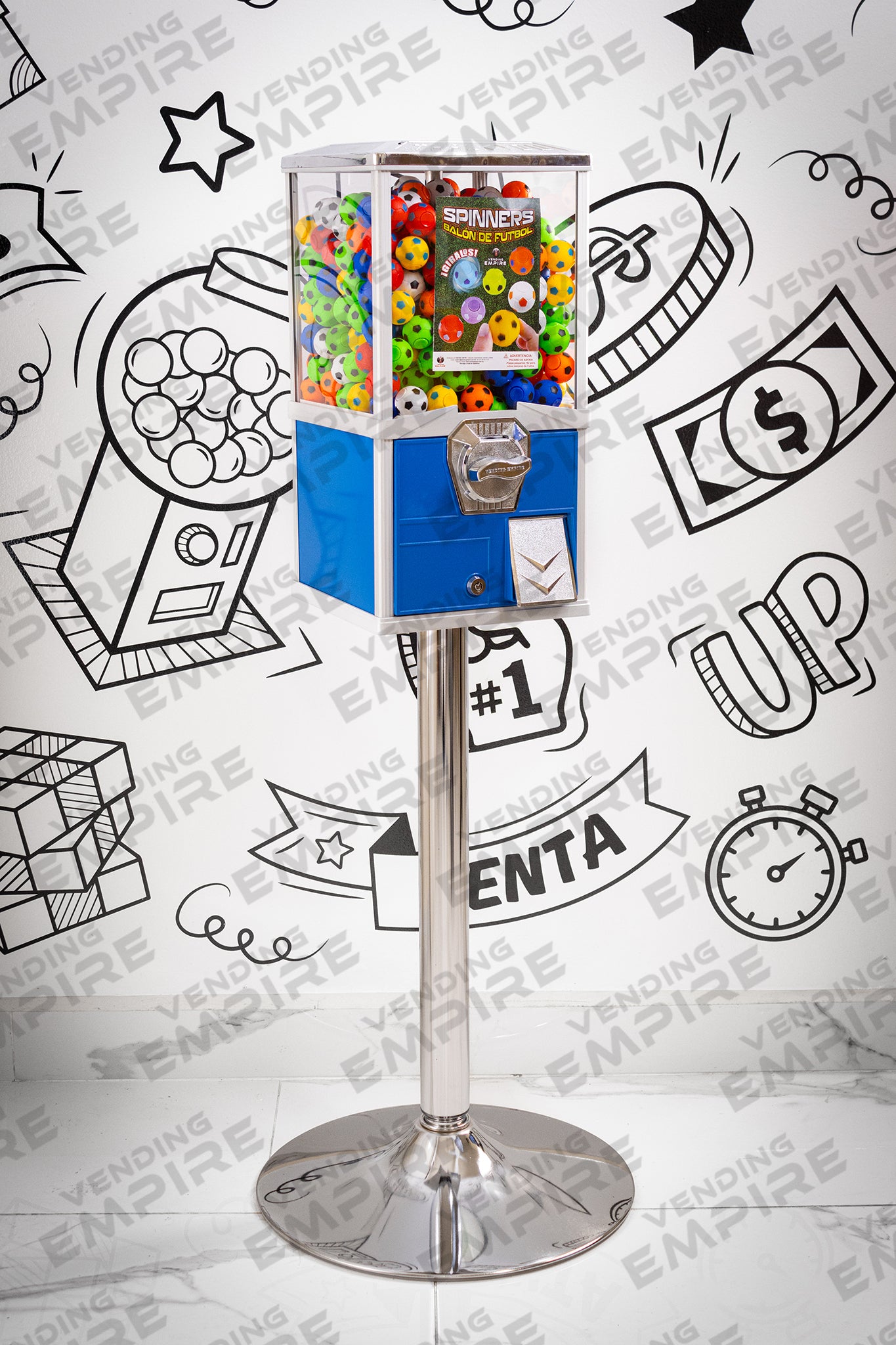 Máquina Compacta con Pedestal Cromado | Vending EMPIRE
