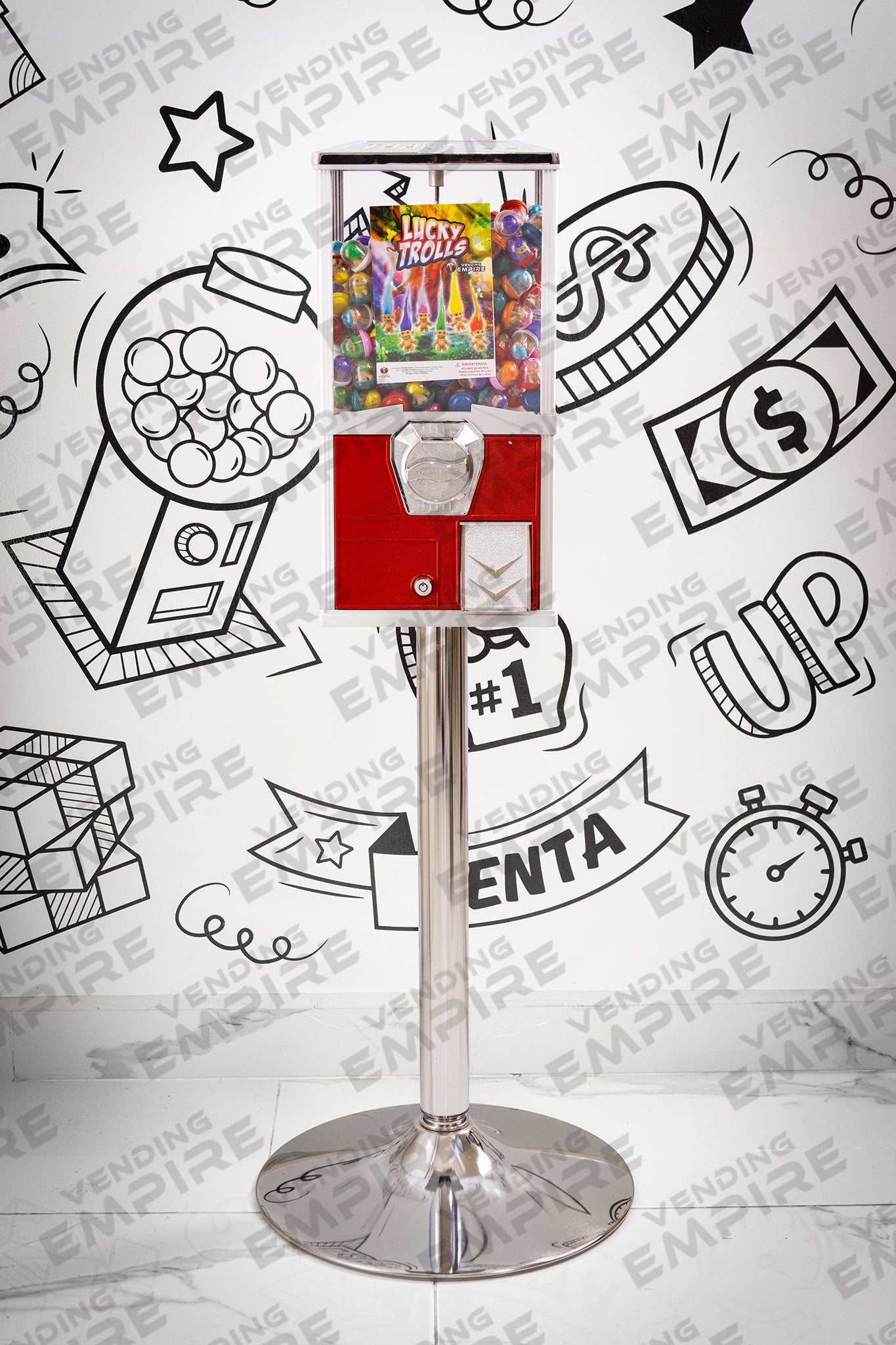 Máquina Compacta con Pedestal Cromado | Vending EMPIRE