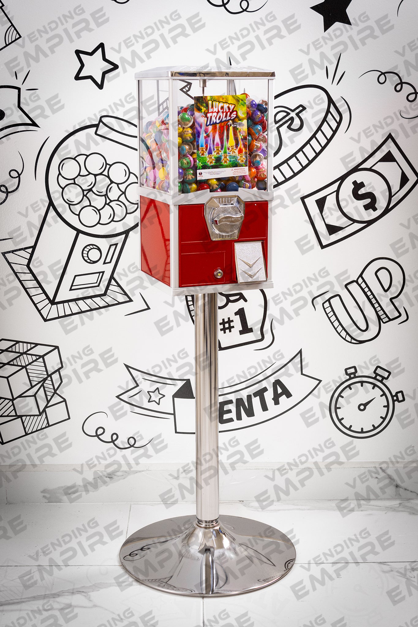 Máquina Compacta con Pedestal Cromado | Vending EMPIRE