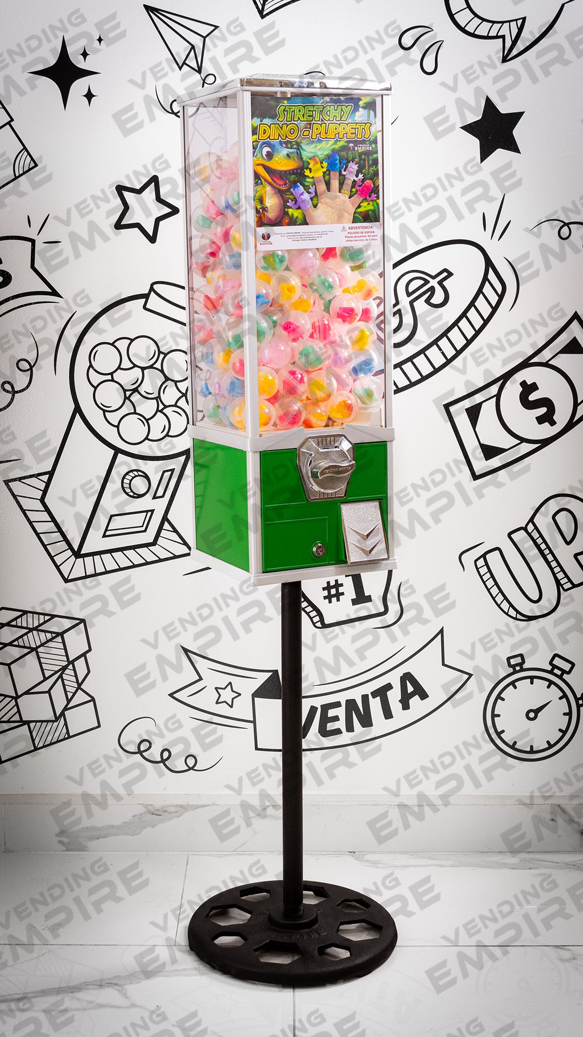 Máquina 2 Pulgadas de Mayor Capacidad con Pedestal Redondo Vending EMPIRE | Vending EMPIRE