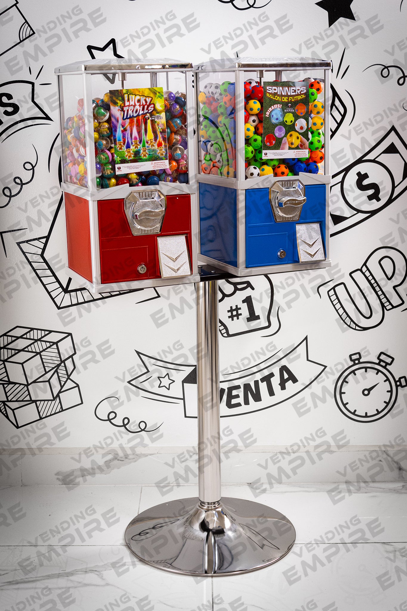 Módulo Doble Compacto con Pedestal Cromado | Vending EMPIRE