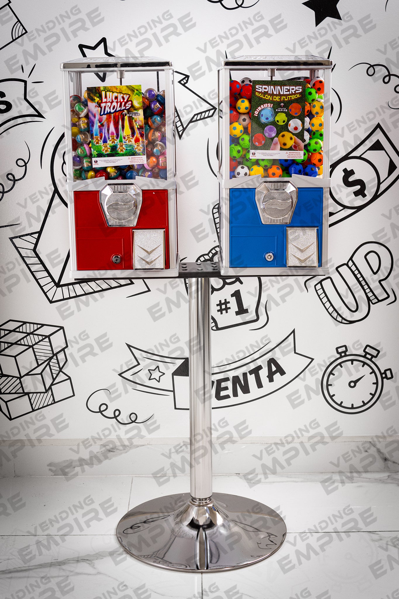 Módulo Doble Compacto con Pedestal Cromado | Vending EMPIRE