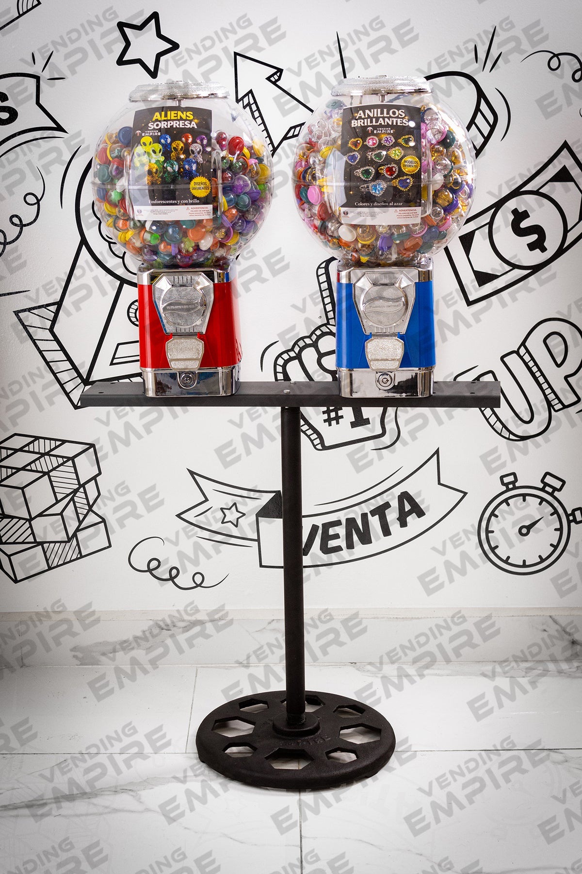 Modulo Doble Máquinas Globo Vending Empire con Pedestal
