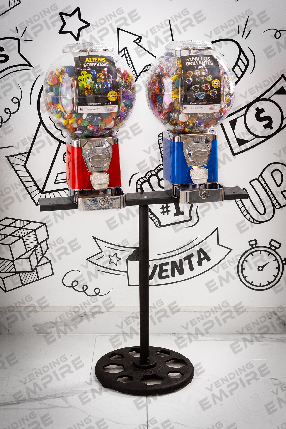 Modulo Doble Máquinas Globo Vending Empire con Pedestal