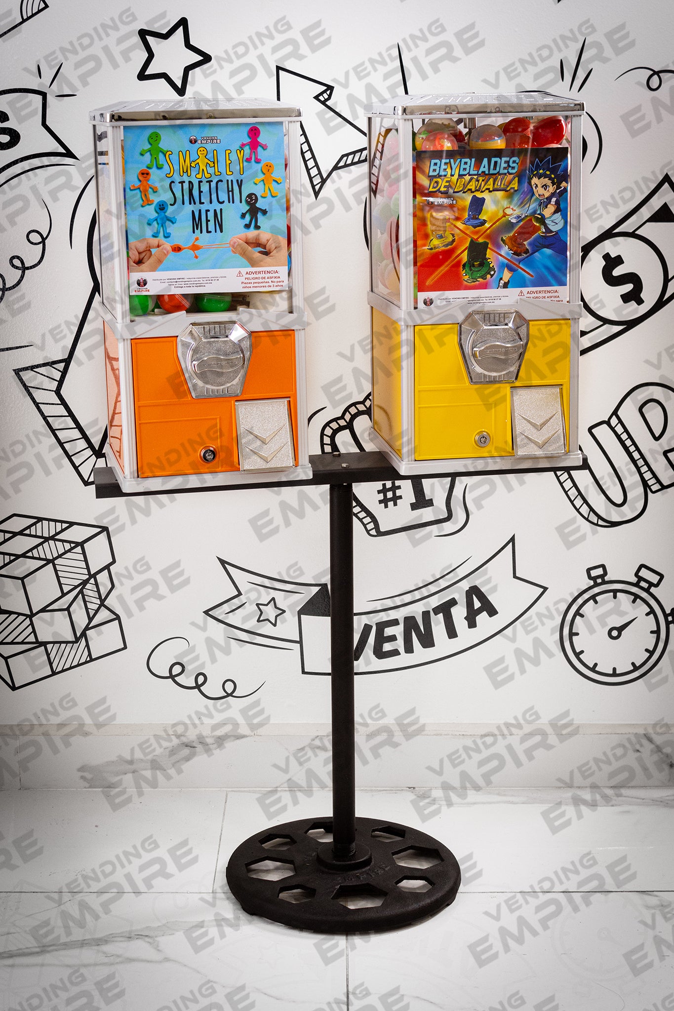 Módulo Doble Compacto con Pedestal Redondo Vending EMPIRE | Vending EMPIRE