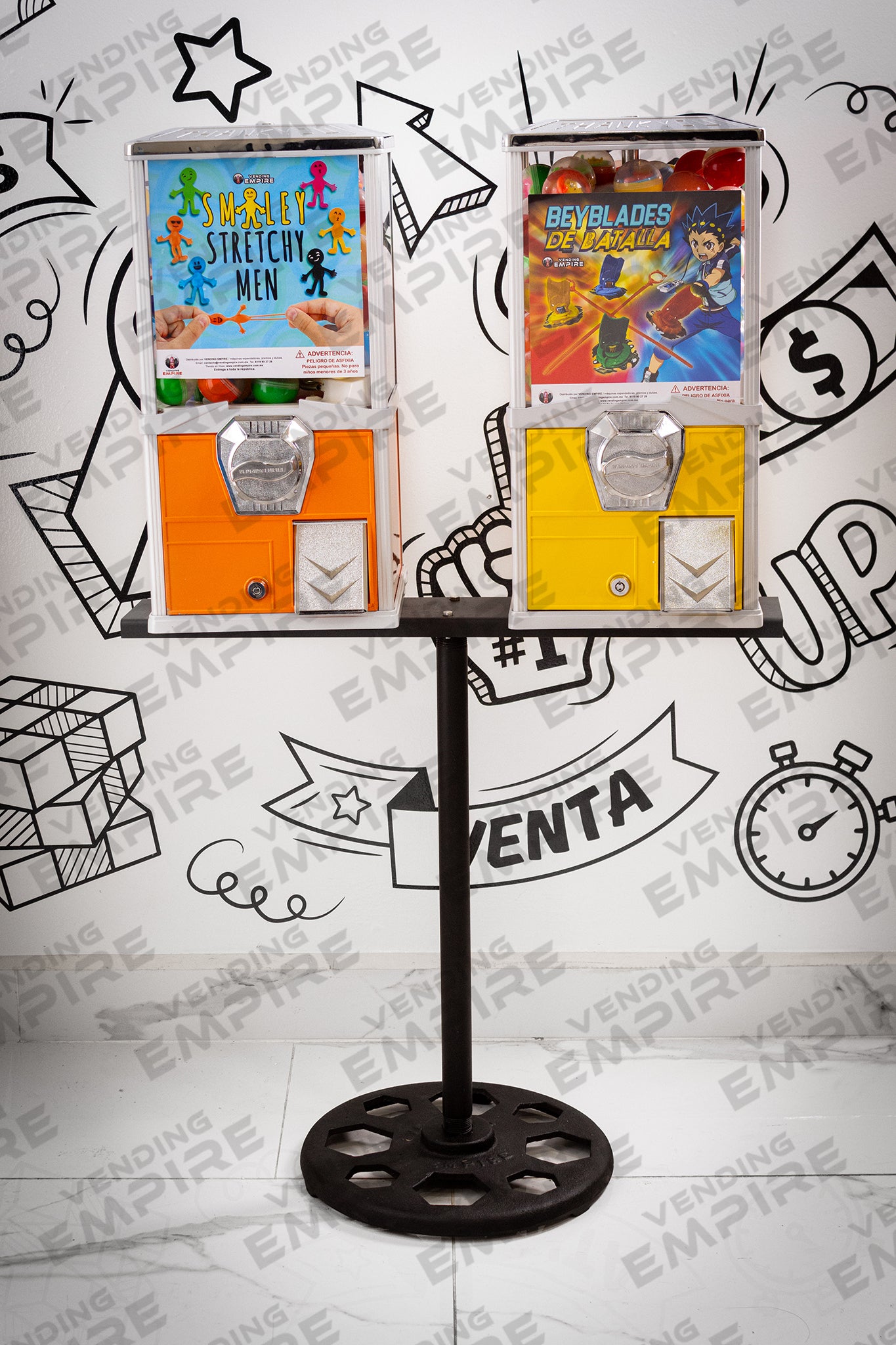 Módulo Doble Compacto con Pedestal Redondo Vending EMPIRE | Vending EMPIRE