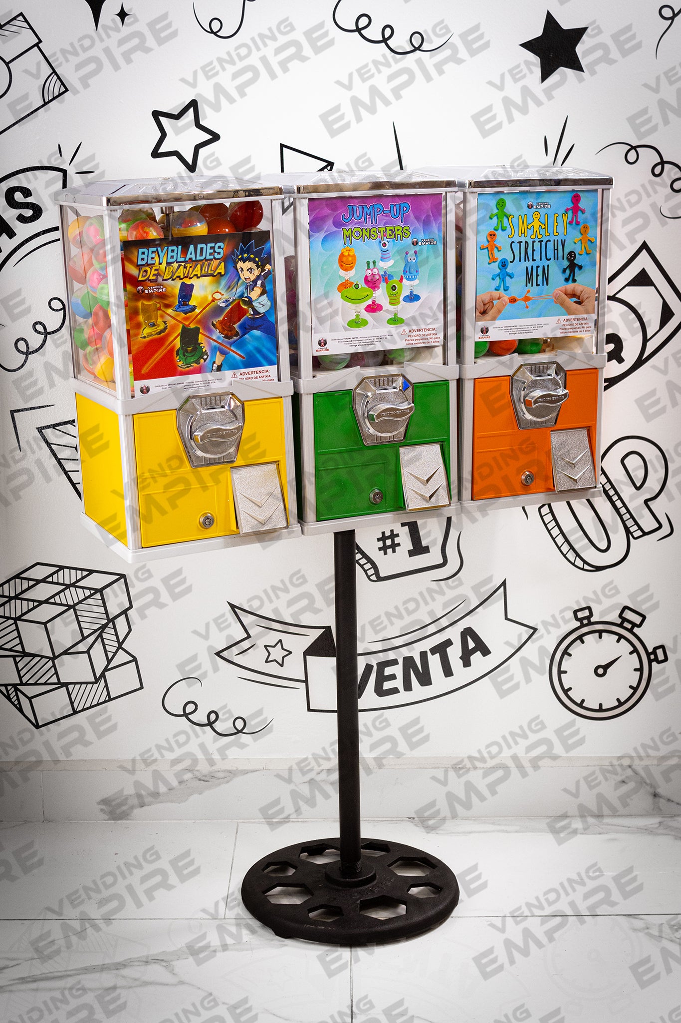 Módulo Triple Compacto con Pedestal Redondo Vending EMPIRE | Vending EMPIRE