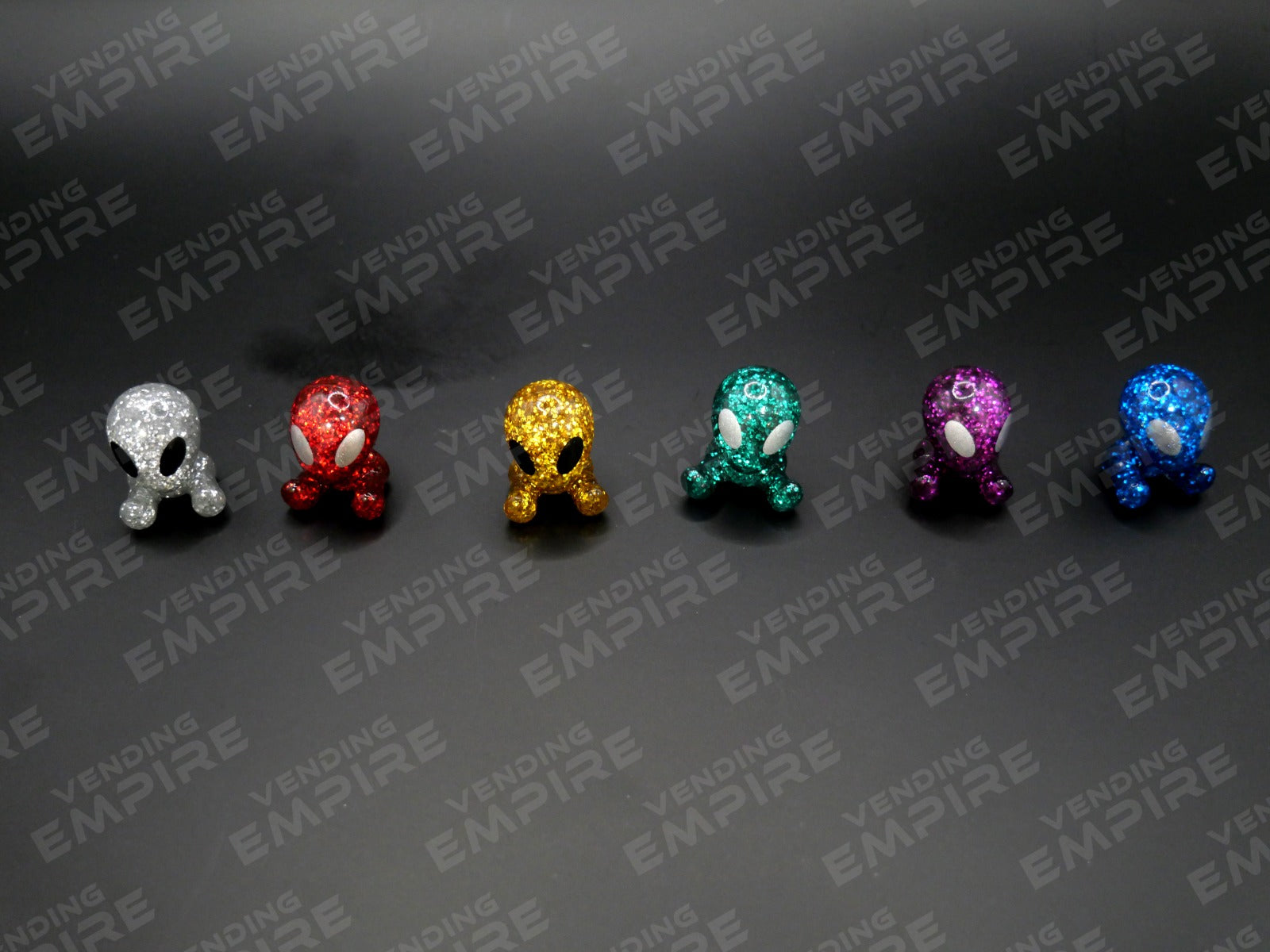 Figuras Alienígenas con Glitter ya encapsulados 1″ (100 pzs )