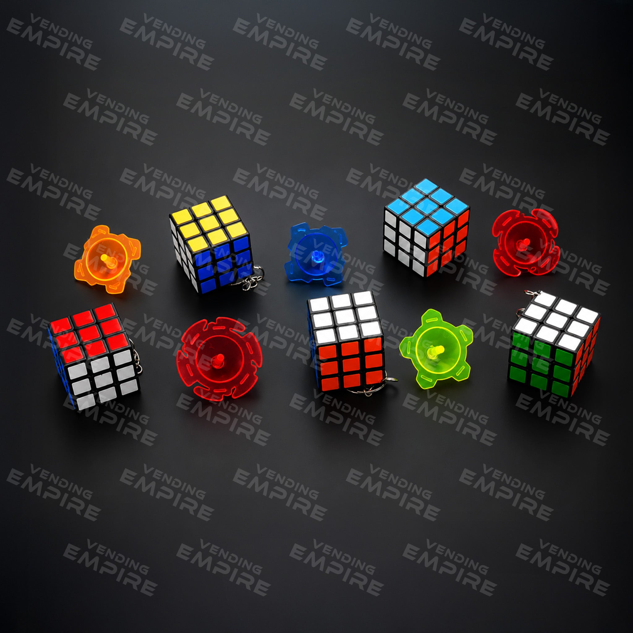 Mix Cubo RUBIK con Trompo Giratorio Encapsulado 2” (100 pzs)